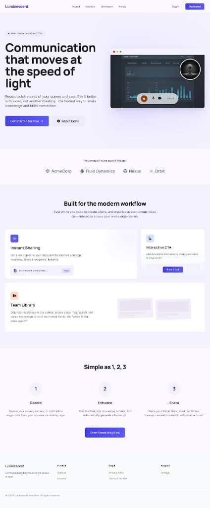 Интерфейс записи видео с превью панели